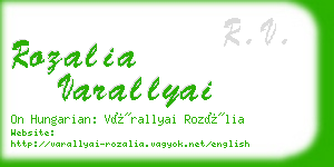 rozalia varallyai business card